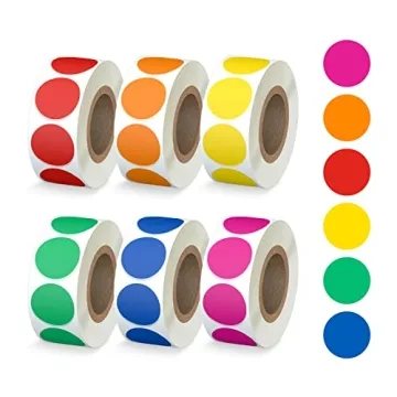 Misofuki 3000 PCS 3/4" Round Color Coding Circle Dot Labels - Perfect for Organization and Decoratio...