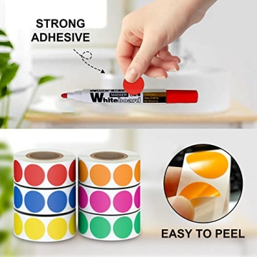 Misofuki 3000 PCS Round Color Coding Dot Labels