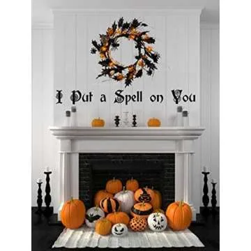 NeoL'artes 22inch Black Halloween Spider Wreath with Mapple Leaves and Ornaments Country Wreath Rustic Wreath for Home and Window Decor