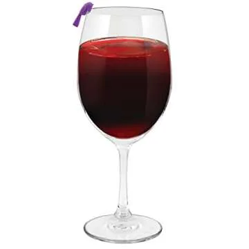 Chickadee Glass Charms - Set of 6 Silicone Drink Markers