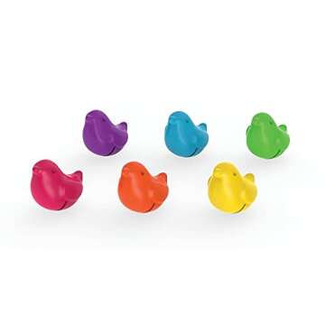 Chickadee Glass Charms - Set of 6 Silicone Drink Markers
