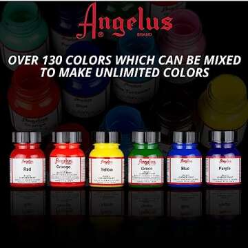 Angelus Acrylic Leather Paint - Versatile Stain and Decorator