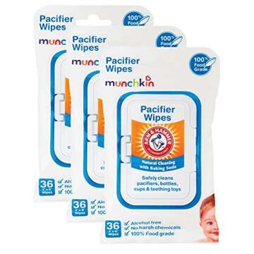 Munchkin Arm and Hammer Pacifier Wipes - Safe & Convenient Cleaning (108 Count)