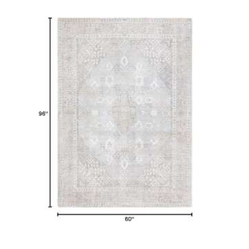 SAFAVIEH Restoration Vintage Collection Area Rug - 5' x 8', Beige & Sand, Handmade Distressed Wool &...