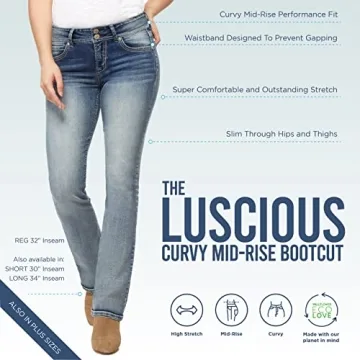 WallFlower Women's Curvy Bootcut Jeans for Every Occasion