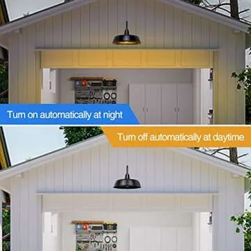 Naurham Barn Lights Outdoor Gooseneck Lighting, 18" Diameter Dusk to Dawn Exterior Lights for House, Farmhouse Lighting Fixtures with Photocell for Porch Garage (1, 18" Diameter)