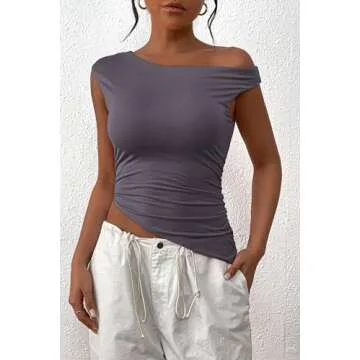 PRETTYGARDEN Chic Asymmetrical Crop Top for Women