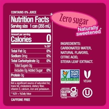 Zevia Zero Sugar Cran-Raspberry Soda 24 Pack