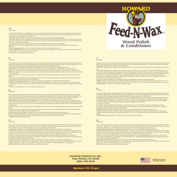 Howard Feed-N-Wax Wood Polish & Conditioner 8oz