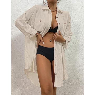 Modern Bsubseach Apricot Swimsuit Cover Up Blouse