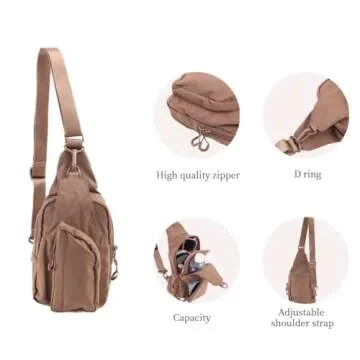 VAKAER Sling Bag for Women - Lightweight Crossbody Daypack