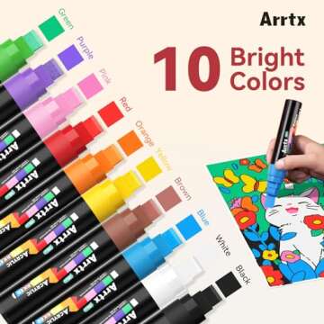 ARRTX Acrylic Paint Marker Set - Jumbo, Vivid Colors for Art