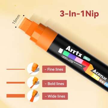 10 Pack Jumbo Acrylic Paint Markers for Art Projects