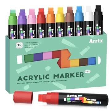 10 Pack Jumbo Acrylic Paint Markers for Art Projects