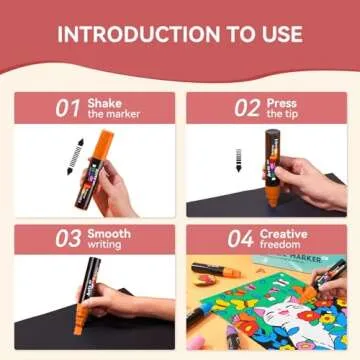 10 Pack Jumbo Acrylic Paint Markers for Art Projects