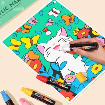 10 Pack Jumbo Acrylic Paint Markers for Art Projects