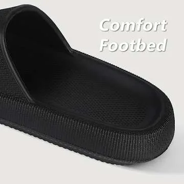 Menore Slippers for Women and Men Quick Drying, Parent-Child EVA Open Toe Soft Slippers, Non-Slip Soft Shower Spa Bath Pool Gym Beach House Sandals for Indoor & Outdoor