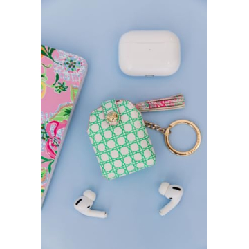 Lilly Pulitzer Faux Leather Earbud Case for Bluetooth Headphones