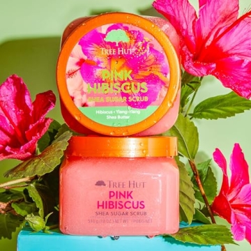 Tree Hut Pink Hibiscus Shea Sugar Scrub Exfoliating Body Care