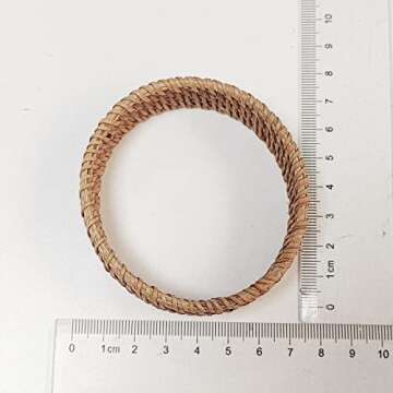 Stylish Lightweight Handmade Rattan Bracelets for Women