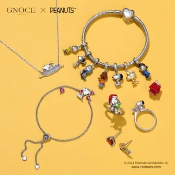 GNOCE Peanuts Woodstock Silver Dangle Charm for Fans