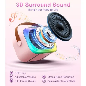 TiMOVO Mini Karaoke Machine with Wireless Microphones