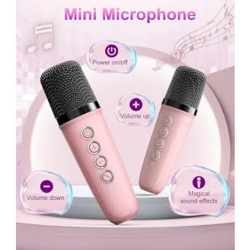 TiMOVO Mini Karaoke Machine with Wireless Microphones