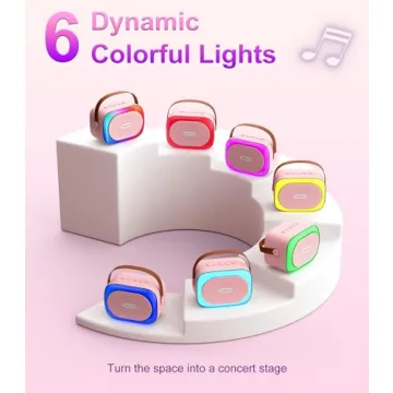 TiMOVO Mini Karaoke Machine with Wireless Microphones