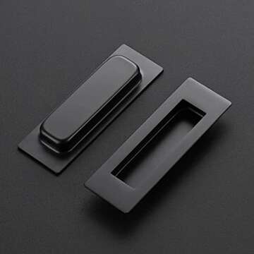 Ravinte 1 Pack Black Sliding Closet Door Handles - Stylish & Modern Design | Stainless Steel