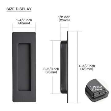 Stylish Ravinte Black Sliding Closet Door Handle for Modern Homes