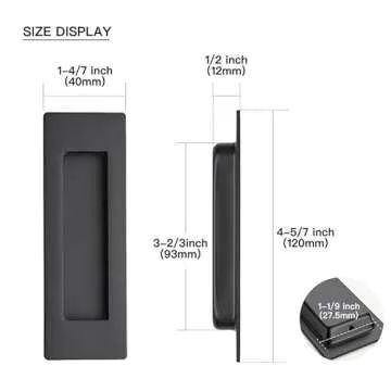 Stylish Ravinte Black Sliding Closet Door Handle for Modern Homes