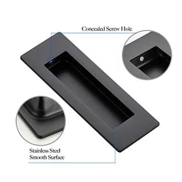 Stylish Ravinte Black Sliding Closet Door Handle for Modern Homes