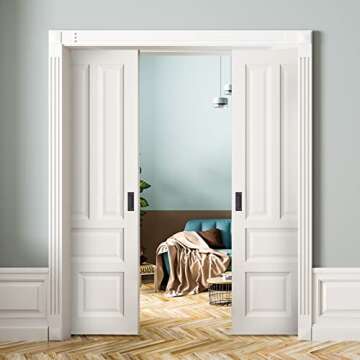 Stylish Ravinte Black Sliding Closet Door Handle for Modern Homes