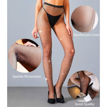 Sparkly Fishnet Tights for Parties - MengPa Women
