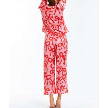 MAINESAKA Women's Cute Long Sleeve Pajamas Set