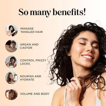 Hair Conditioner for Damaged Dry Hair - Silk Protein Conditioner for Dry Hair Frizz Control & Shine - Hydrating Conditioner for Curly Hair with Argan Oil and Hair Moisturizer for Dry Hair Care