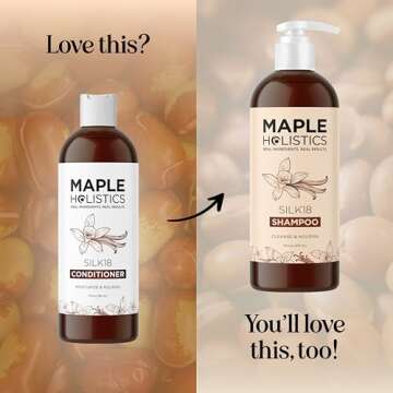 Hair Conditioner for Damaged Dry Hair - Silk Protein Conditioner for Dry Hair Frizz Control & Shine - Hydrating Conditioner for Curly Hair with Argan Oil and Hair Moisturizer for Dry Hair Care