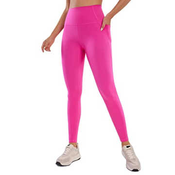 CRZ YOGA Womens Butterluxe Workout Leggings 28 Inches - High Waisted Gym Yoga Pants with Pockets Run...