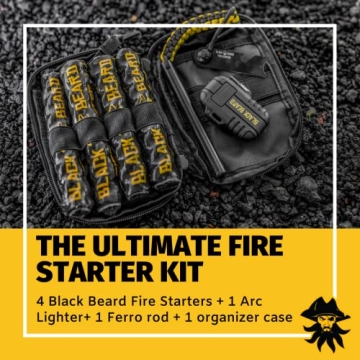 Black Beard Fire Starter Kit for All Weather Adventures