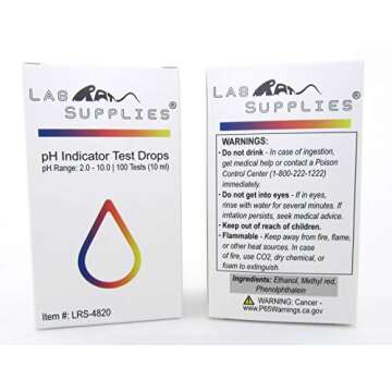 pH Indicator Test Drops, Universal Application (pH 2.0-10.0), 100 Tests| for Drinking Water, Urine, ...