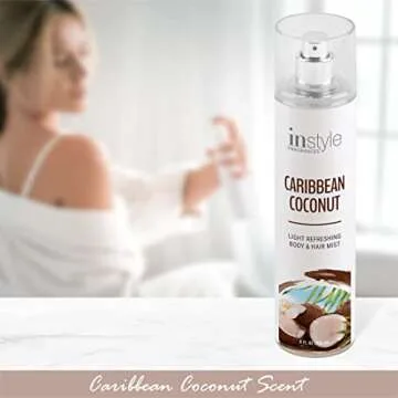 Instyle Caribbean Coconut Body & Hair Mist | Vegan | 8 Fl Oz
