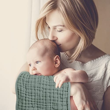 Looxii Muslin Burp Cloths 100% Cotton Soft & Absorbent