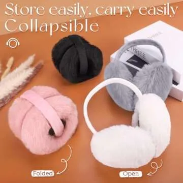 Lainlight Cozy Faux Fur Ear Muffs for Women - Stylish Winter Warmers