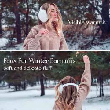 Lainlight Cozy Faux Fur Ear Muffs for Women - Stylish Winter Warmers