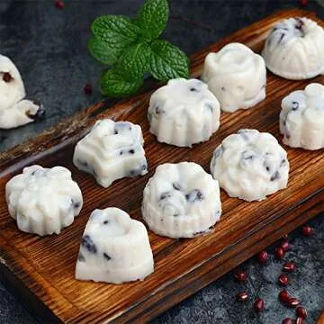 homEdge Food Grade Silicone Flowers Molds, Baking Pan with Flowers and Heart Shape Non-Stick 3-Pack Silicone Molds for Chocolate, Candy, Jelly, Ice Cube, Muffin (Pink, Blue and Green)