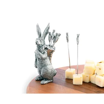 Charming Rabbit and Carrot Cocktail Picks Set