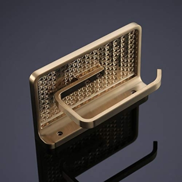 Stylish Toilet Paper Holder with Phone Shelf for Modern Bathrooms