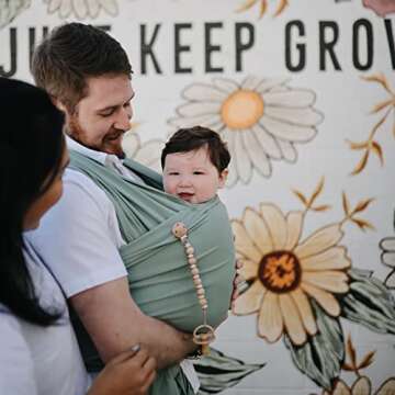 Mushie 100% Silicone Baby Pacifier Clip BPA Free Luna