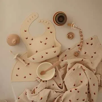 Mushie 100% Silicone Baby Pacifier Clip BPA Free Luna