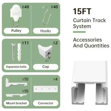 MaKefeile Curtain Tracks Ceiling Wall Mounted Heavy-Duty Curtains Rails Room Divider Curtain Track for Living Room Bedroom Room Shower Divider White 3 ft To 15 ft